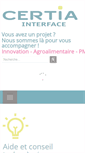 Mobile Screenshot of certia-interface.fr