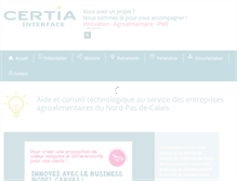 Tablet Screenshot of certia-interface.fr